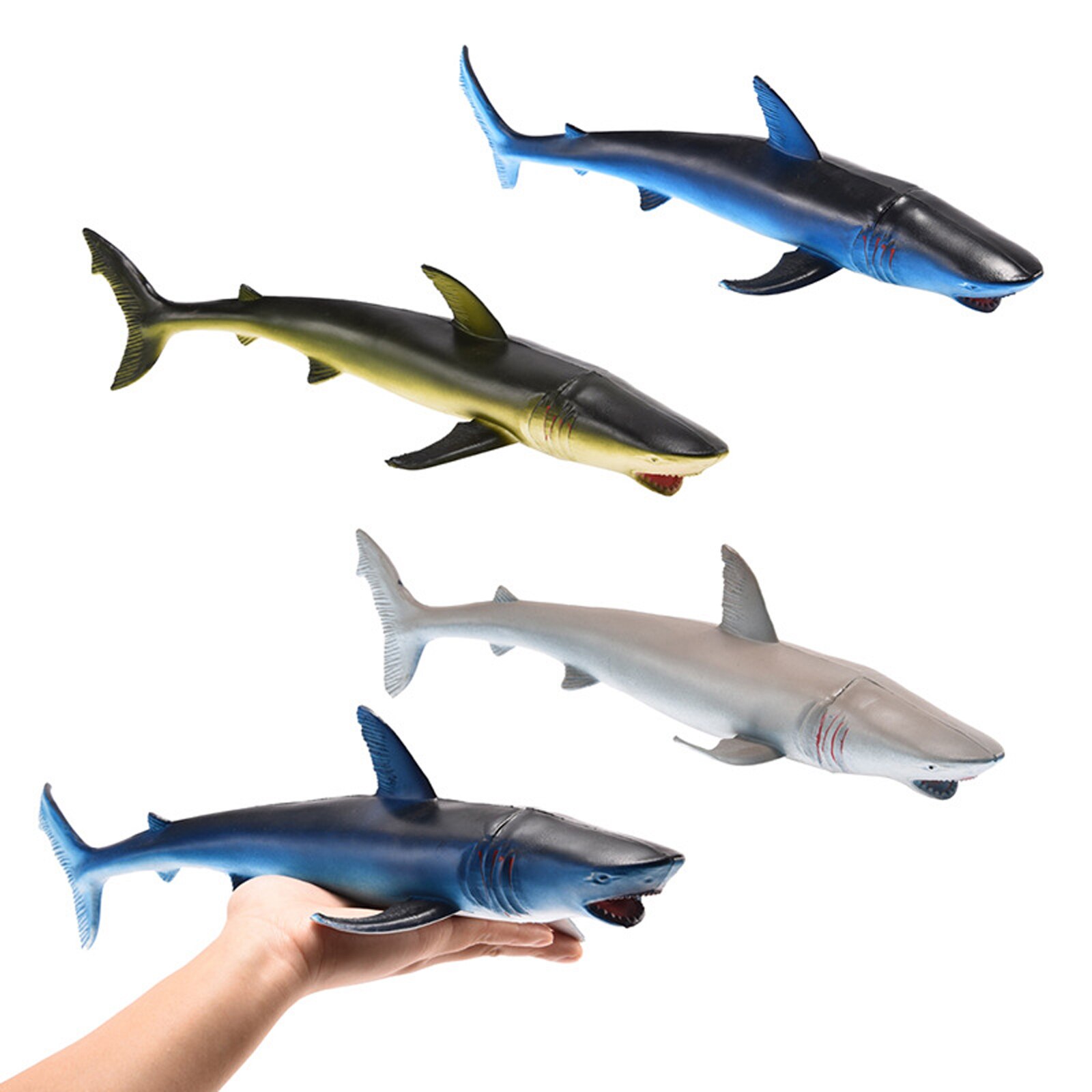Simulation Shark Toy Vinyl Animals Figures Educational Resource Aquarium Model Accessory