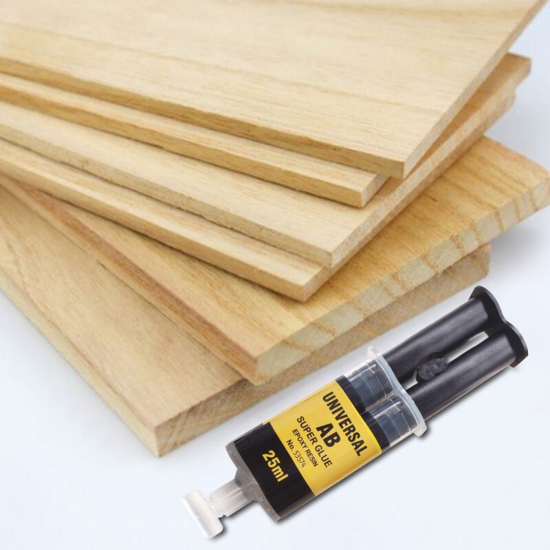 Pegamento Universal de resina epoxi para reparación de cristal, pegamento líquido AB de 25ML para Metal y cerámica, adhesivo fuerte para el hogar