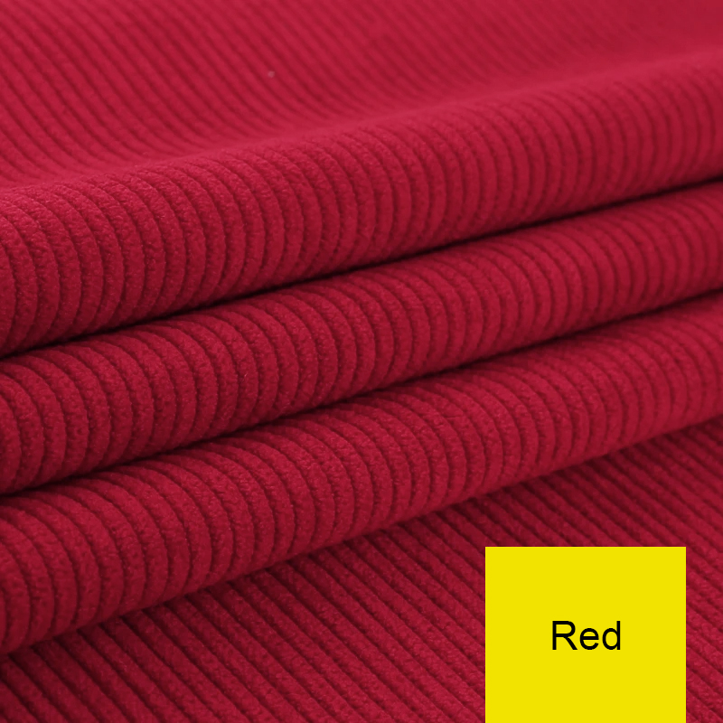 Tela de pana de costilla rosa, Color sólido para coser camisas, Sudadera con capucha, ropa, chaquetas de pana acolchadas, pantalones, sofás, telas de terciopelo: L / YELLOW