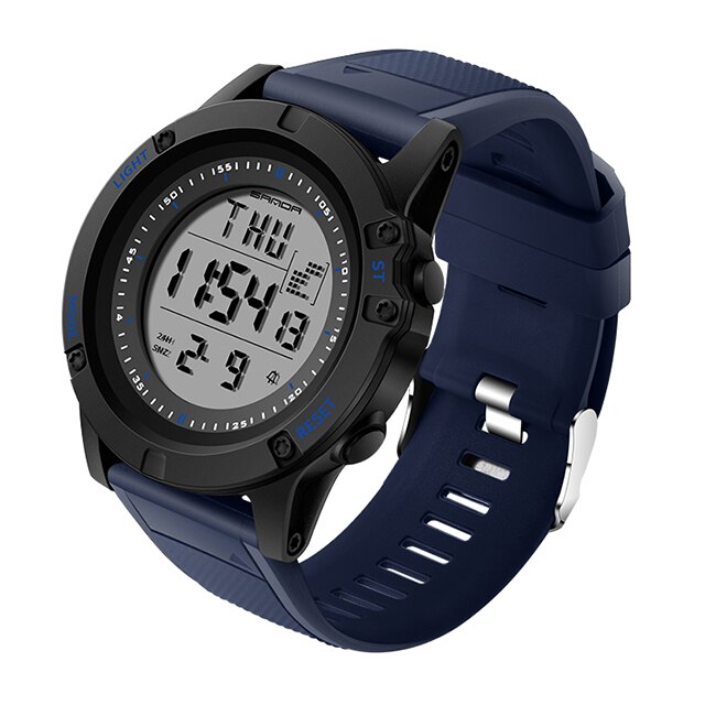 Sanda Mannen Horloges Mannen Sport Horloges 3ATM Waterdicht S Shock Countdown Digitale Horloges Mannen Reloj Hombre Relogio Masculino 372: Blauw