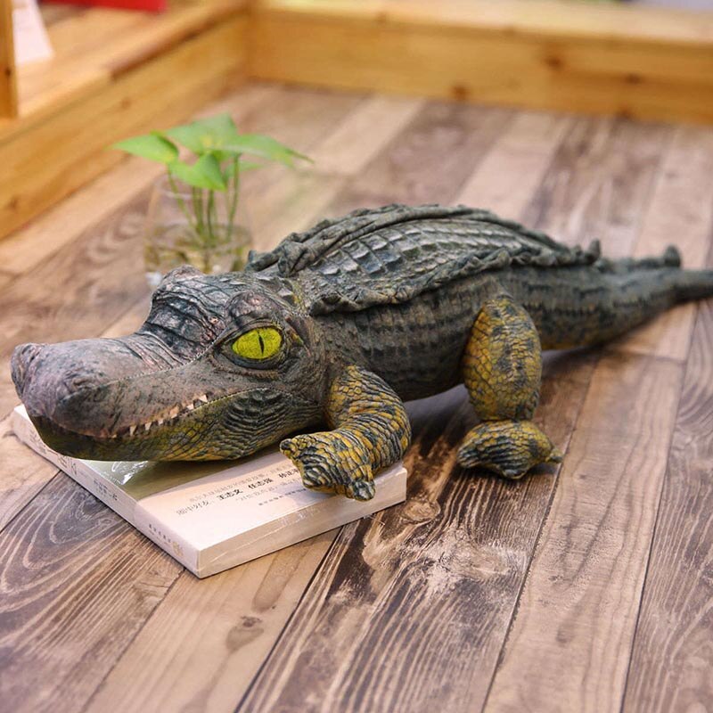 Echte Leven Pluche Krokodil Speelgoed Gevulde Simulatie Dier Zachte Pop 2M Grote Speelgoed Voor Kinderen Voor Jongen: 40cm / Closed mouth