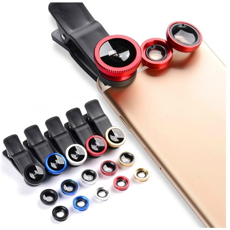 Macro Fisheye Groothoek Lens Camera Kits Met Clip Op Voor Iphone Samsung Xiaomi Huawei Mobiele Telefoon Lenese Fish Eye zoom Lentes