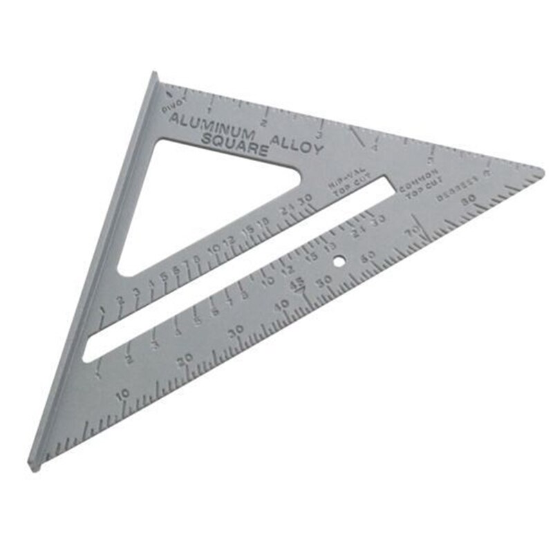7 inch Tri- Square Ruler Aluminum Alloy Speed Protractor Miter for Carpenter Line Scriber Saw Guide Woodworking Measuring Tools