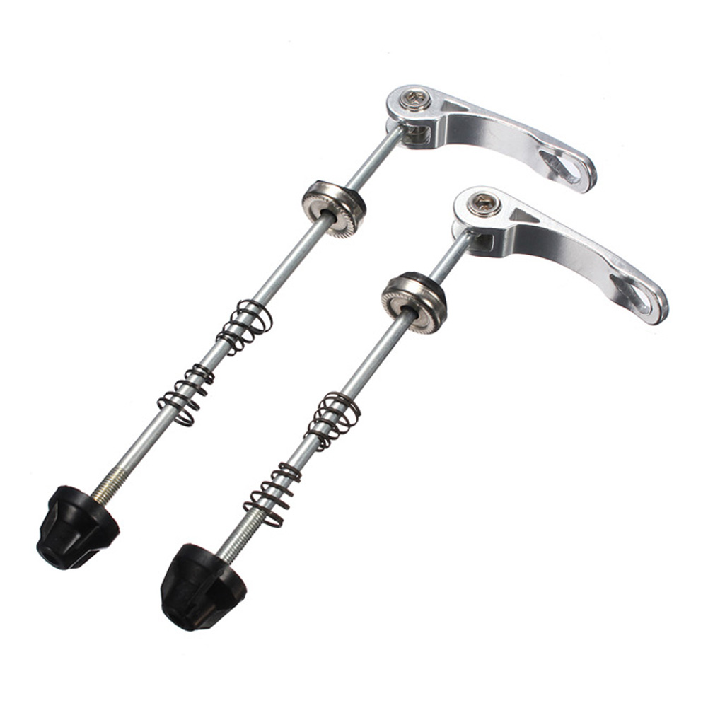 Ciclismo mtb roda hub espetos eixo de liberação rápida qr 145/185mm peças da bicicleta 5 cores um par para estrada mountain bike bicicleta: Silver