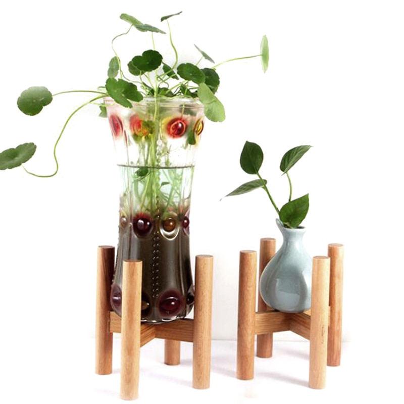 Maceta fuerte de pie, soporte para bonsái, bandejas para macetas de madera, 1 Uds.