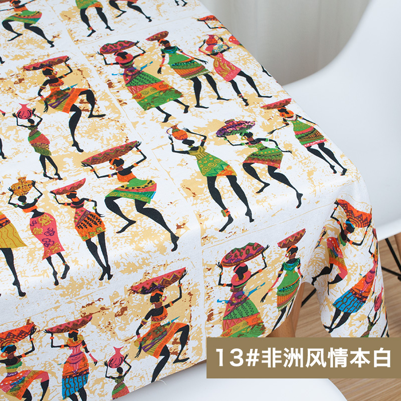 Tissu africain coton lin vintage impression tissu bricolage à la main Textile couture Patchwork pour sacs robe nappe 150*50cm: 13 white