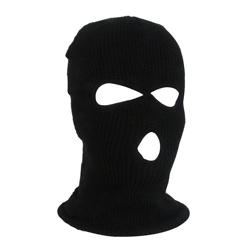 3 Hole Volgelaatsmasker Ski Masker Bivakmuts Knit Hoed Winter Ski Fietsen Masker Hoed Voor Unisex Outdoor Casual Sjaal Warm gezicht Maskers: Default Title