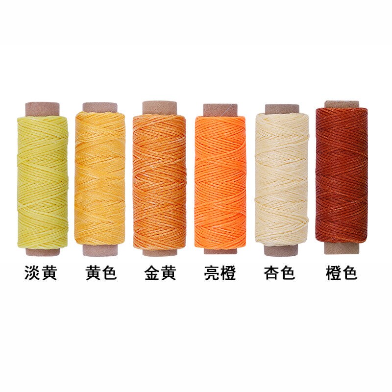 Jiwuo Durable 1mm Leather Waxed Thread Cord for DIY Handicraft Tool Hand Stitching Thread Flat Waxed Leather Sewing Thread Line