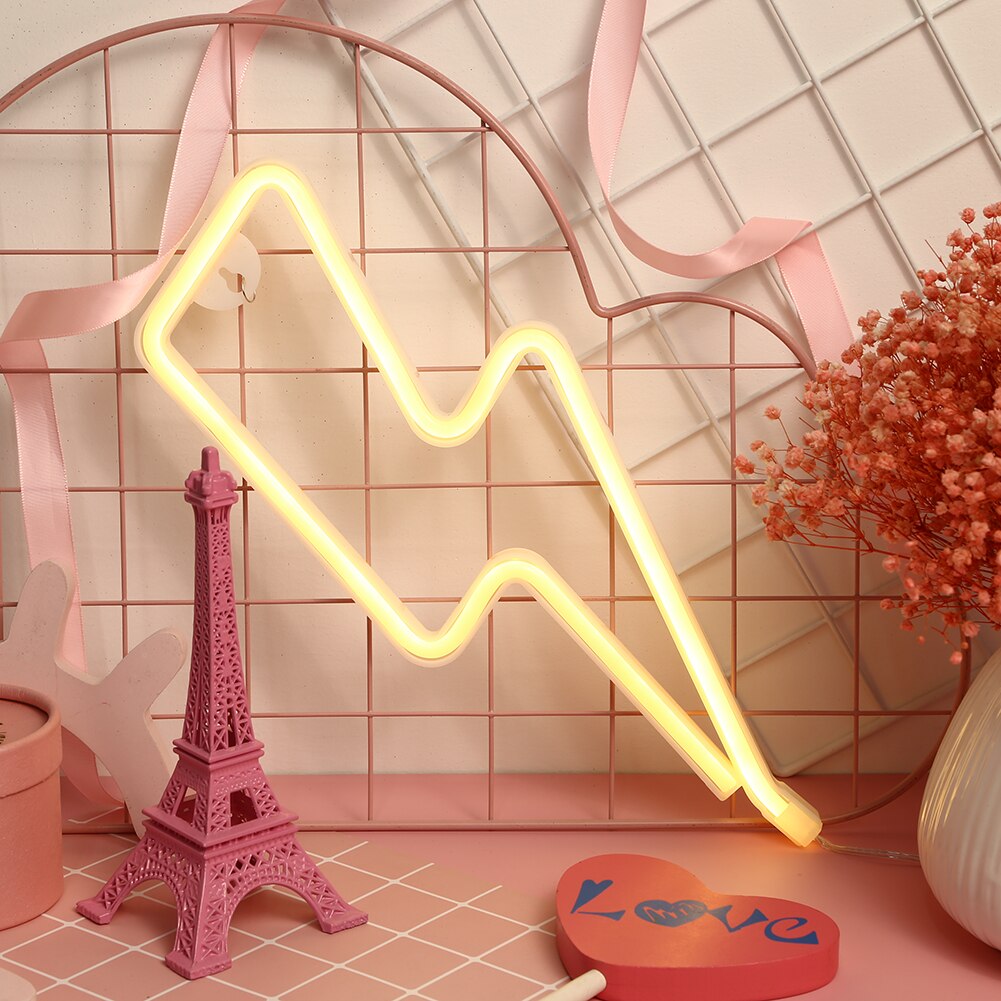LED tonnerre chat néon signe nuit fête mariage Art décor lampes noël éclairage nuit lampe chambre nuit lampe