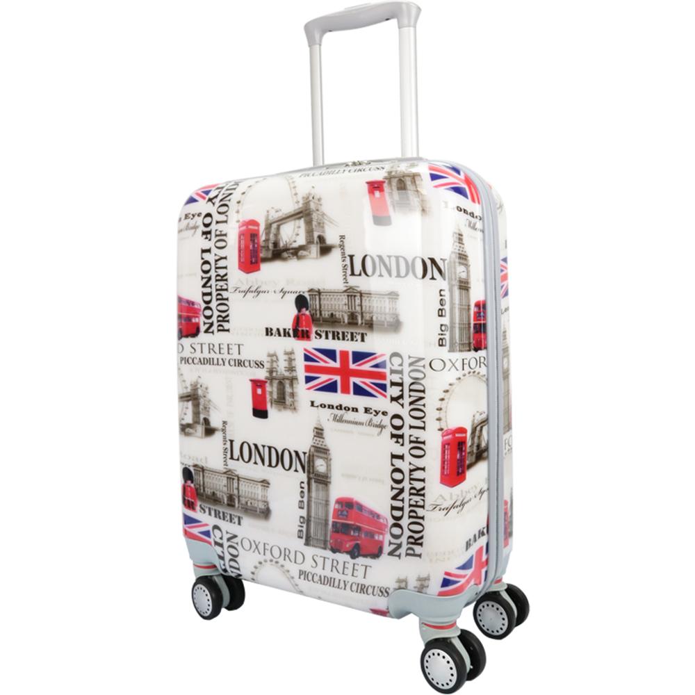 MERCURY TEXTIL-Equipaje de Mano,55cm Ligera con 4 Ruedas,con película Protectora Que se Quita,Material Policarbonato (London 2)