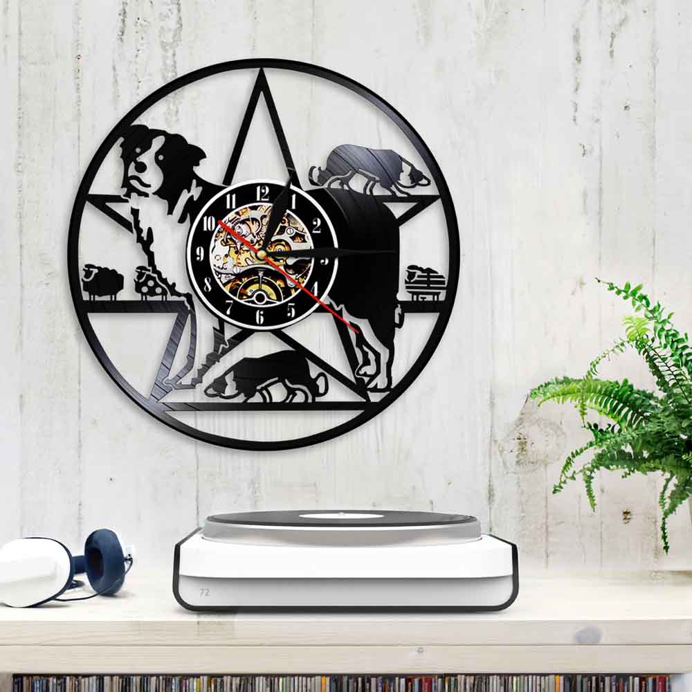 Border Collie Dog 3D Wall Watches Clock Modern Dog... – Grandado
