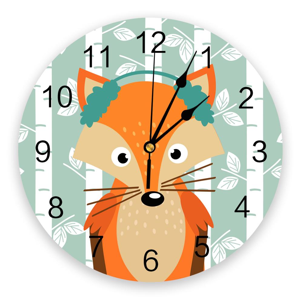 Ratons laveurs beaux ratons laveurs animaux PVC horloge murale salon chambre mur horloge numérique maison Decore horloge murale moderne: LEX02390CKAZ1