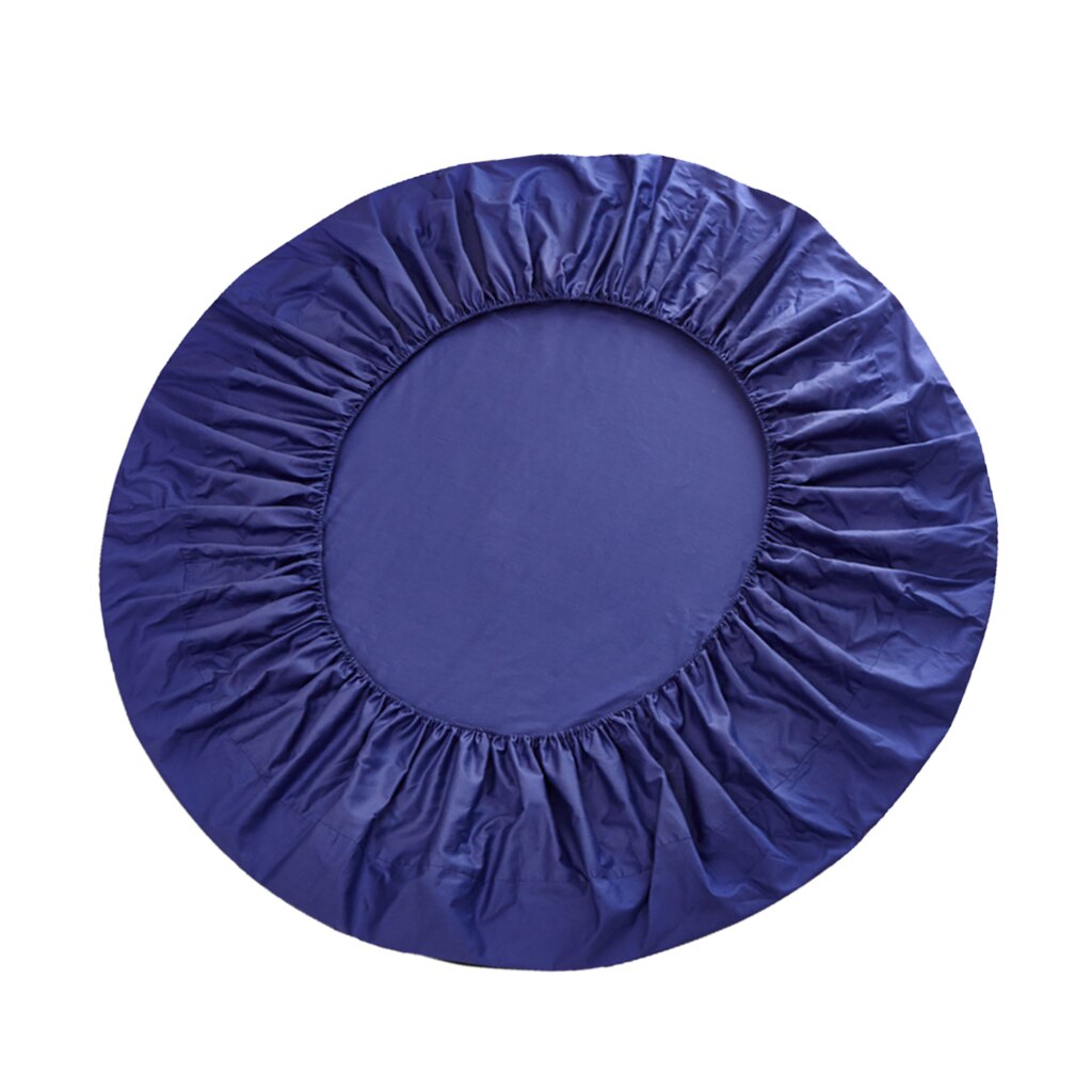 Hotel Home Round Bed Sheets Extra Soft Pure Cotton Breathable Bed Covers 86 Inch Diameter: Sapphire Blue
