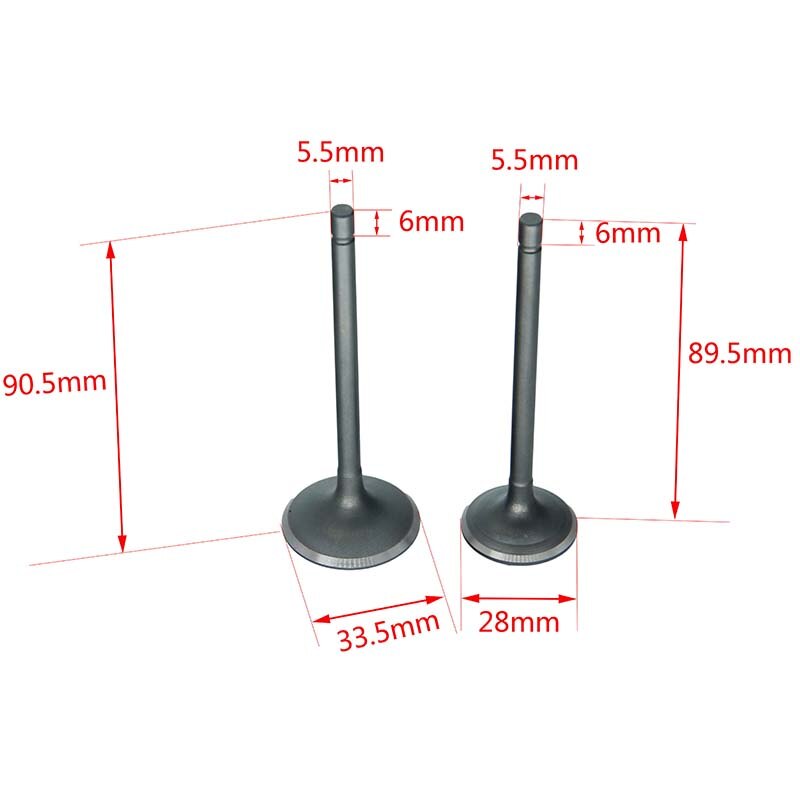 PIT Bike Intake Valve Exhaust Valves Fit For Zongshen Loncin Lifan ZS LF CG250 ATV Go Kart, Moped &amp; Scooter GT-175 Motorcycles