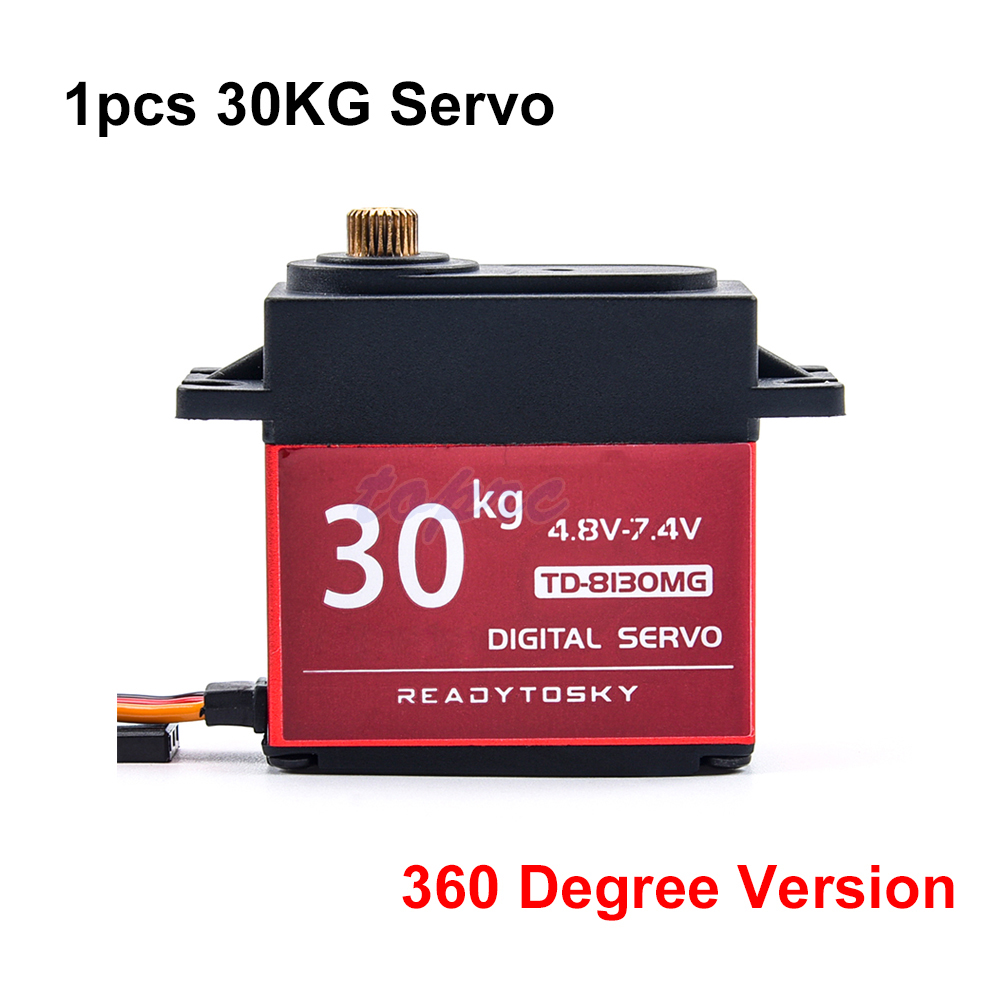 20/25/30KG 35KG 25T Wasserdichte Metall Getriebe Digital Servo Für RC Modelle 180/270/360 Grad aluminium Meta Für RC Auto Crawler: 30kg 360 Degree