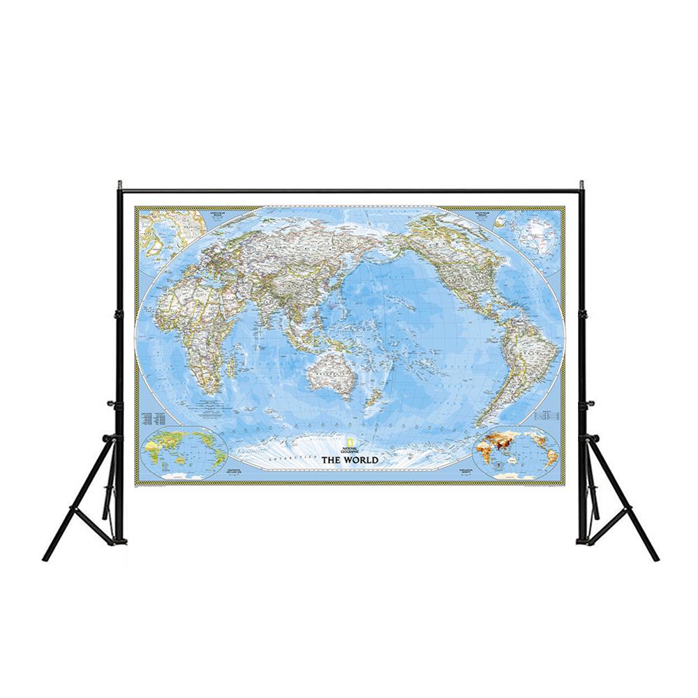 Non-woven Waterdichte Wereldkaart 150X225 Cm Mercator Projectie Wereldkaart Zonder Vlag Voor Reis En Reizen