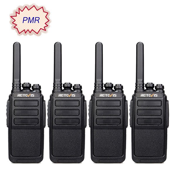 4 pièces rechapé RT28 talkie-walkie PMR Radio VOX PMR446/FRS Micro USB charge Portable Mini émetteur-récepteur de Station de Radio bidirectionnelle: PMR