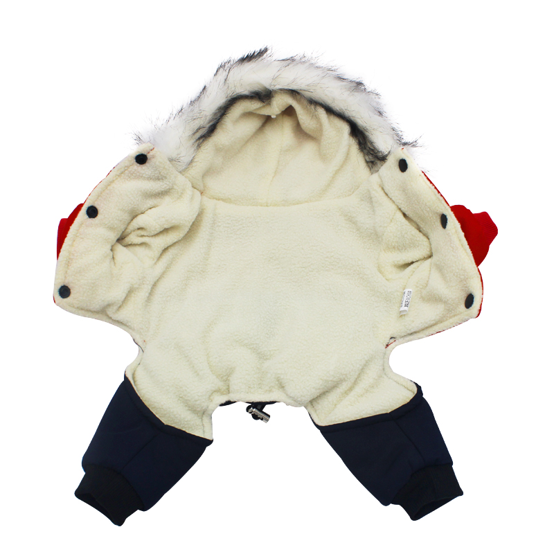 Pawtira roupas de inverno para cachorro, roupa para cachorro com capuz, casaco quente de cachorro com gola de pele, vestuário para animal de estimação