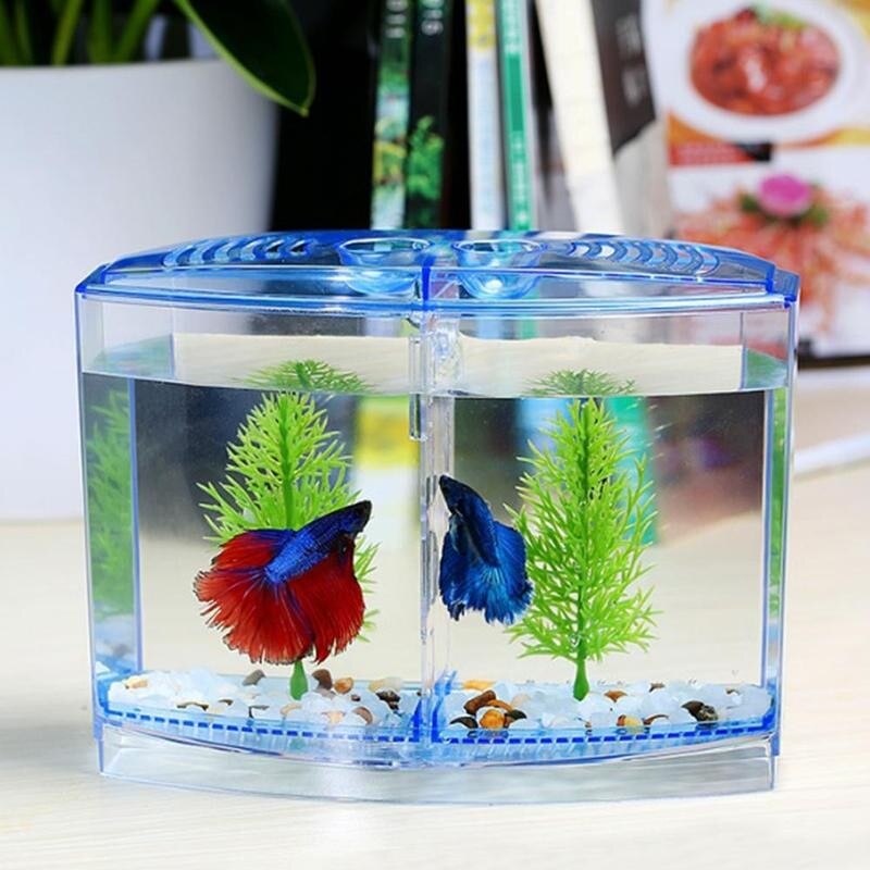 Betta Fish Box Cube Betta Aquarium Box Separate Breeding Tank Seedlings Fish-Breeding-Box Isolation-Box Fish Spawning Aquar Y3W8
