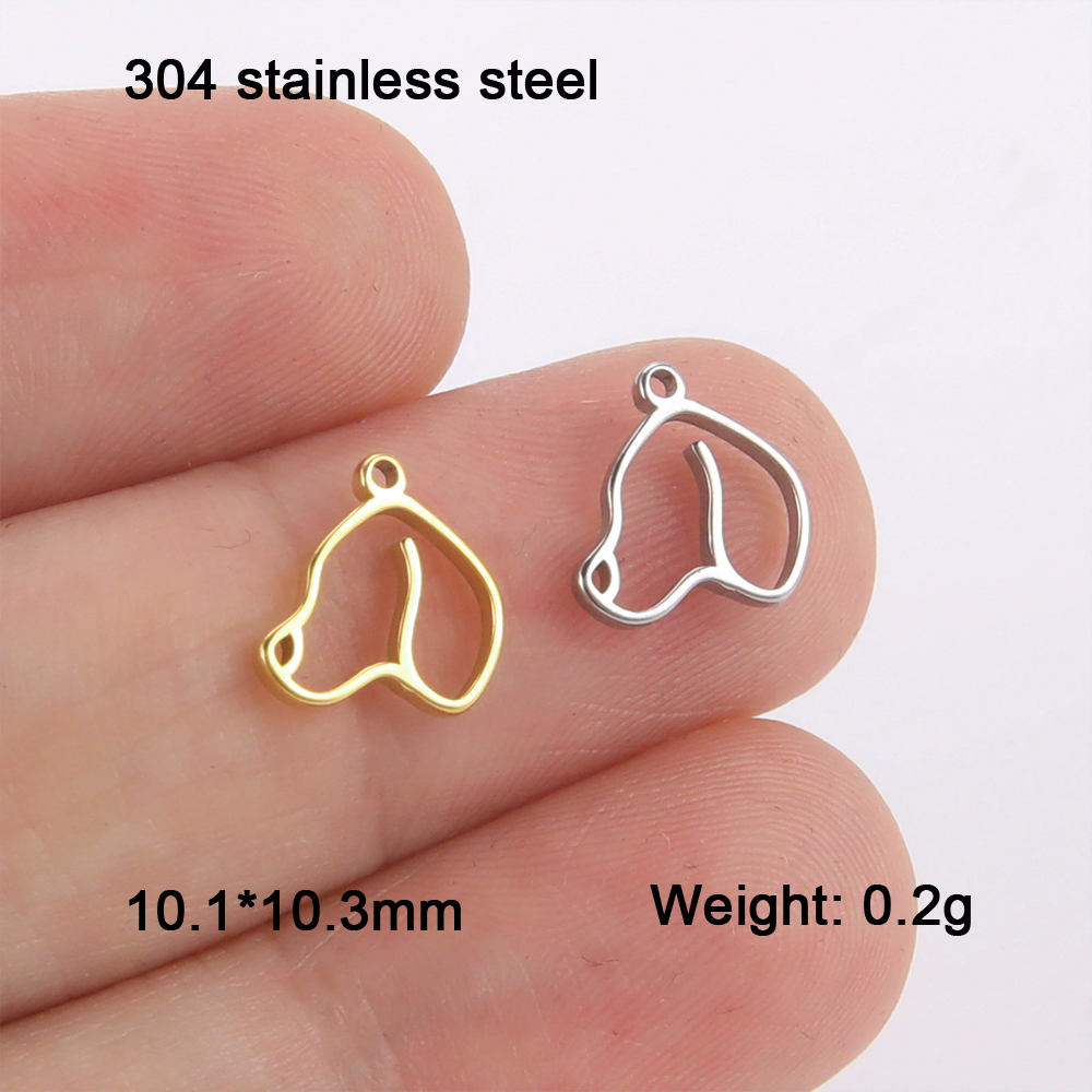 EUEAVAN 5 stks Dier Rvs Charms Kat Vlinder Poot Libel Vissenstaart DIY Hanger Ketting Sieraden Maken Accessoires