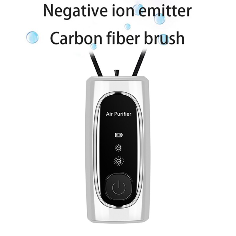 Purificador de aire portátil Personal para coche, Mini Barra de oxígeno portátil con batería de 700MAh, Ion negativo, para colgar en el cuello