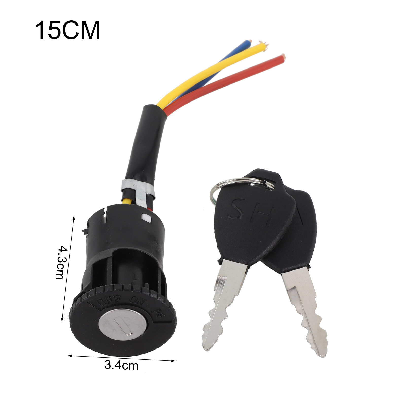 Ignition Key Switch Lock 3 Wire - Key Switch Starter Parts For Electric Trike And Scooter Carts, Bikes With Key Scooters DIY
