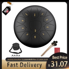 10 tuuman mini rumpu 11 sävy teräs kieli rumpu handpan väline pehmustettu rumpu pussi ja pari mallets soittimia