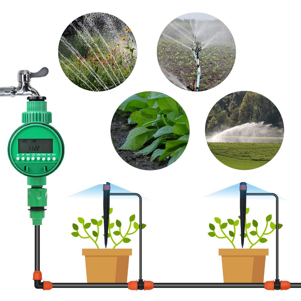 Garden Watering Timer Programmable Digital Hose Faucet Timer Waterproof Automatic Irrigation Kit Controller LCD Garden Timer