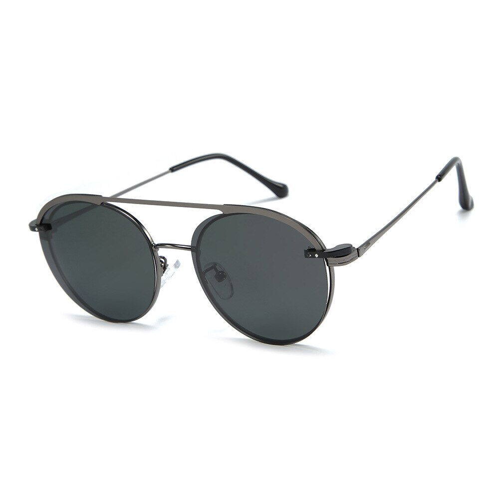 Tangowo Vintage Ronde Zonnebril Vrouwen Man Clip Op Optische Metalen Lenzenvloeistof Frame Recept Bril Magnetische 061: GUN