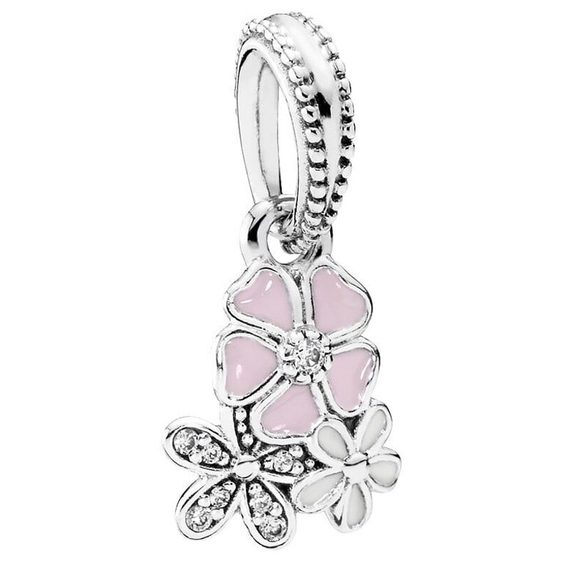 Spinning Tree Of Life Serene Lotus Clover Daisy Flower Pendant Beads 925 Sterling Silver Charm Fit Bracelet DIY Jewelry: 12