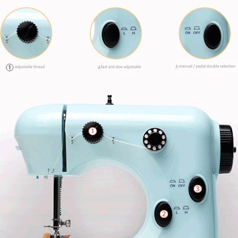 NHBR-Household Multi-Function Sewing Machine Electric Micro-Sewing Machine Mini Sewing Machine US Plug