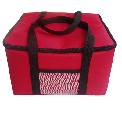 8inch cute thermal pizza taking bag insulated cooler Bag Food Container fabric oxford organizer: red