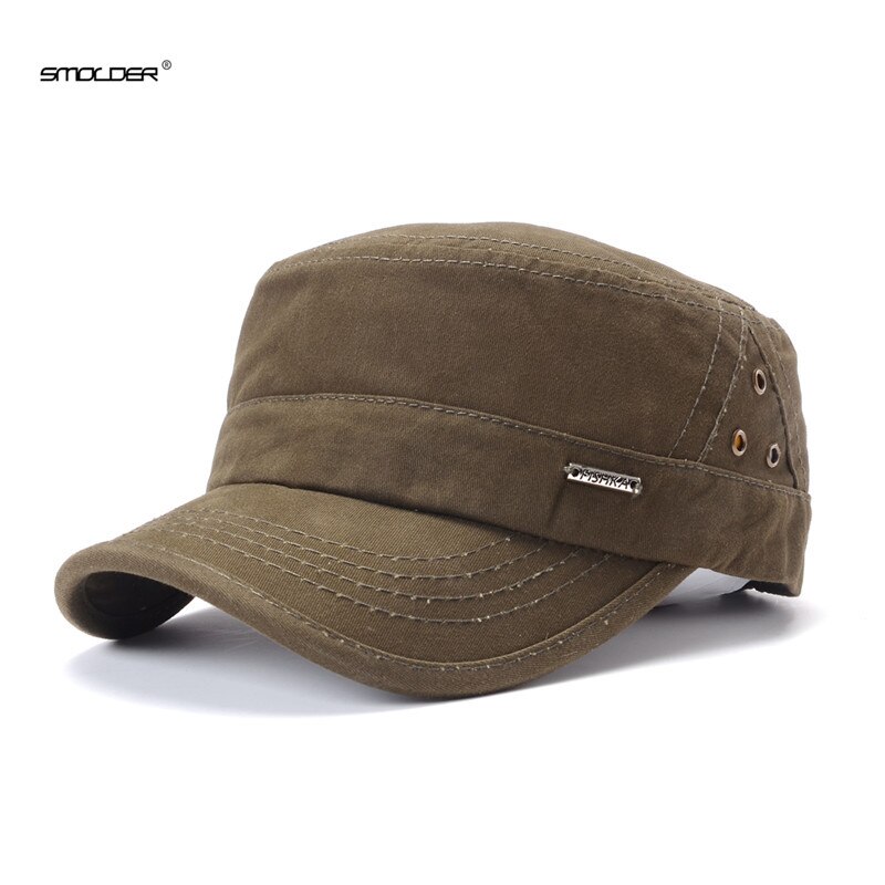 [SMOLDER] nueva gorra plana de , sombreros militares para hombres y mujeres, gorra con visera clásica, gorra de béisbol para exteriores, hombres