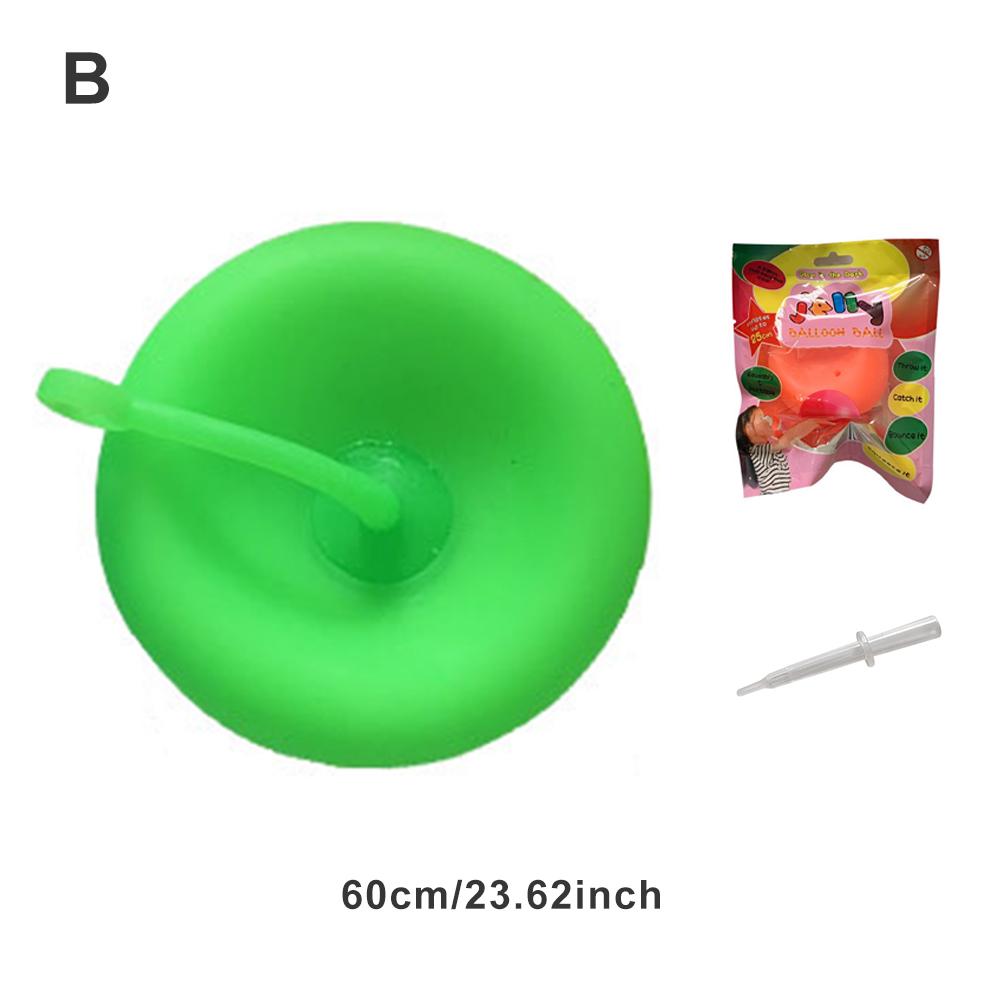 Juguetes inflables de burbujas globo transparente para actividades al aire libre de los niños TPR globo que sopla accesorios de la piscina: Green 60cm