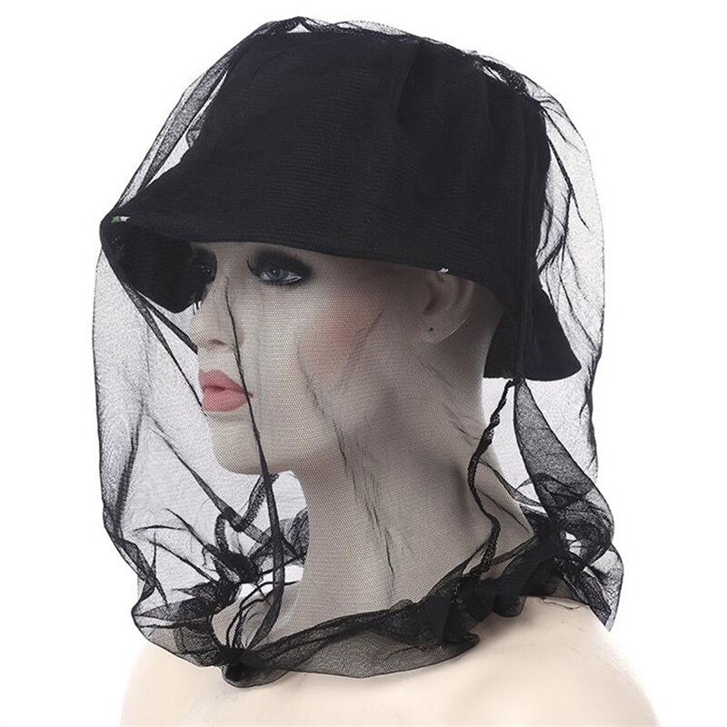 Gros tissu Midge moustique insecte chapeau Bug maille tête Net visage protecteur voyage Kits Camping randonnée en plein air équipement outil
