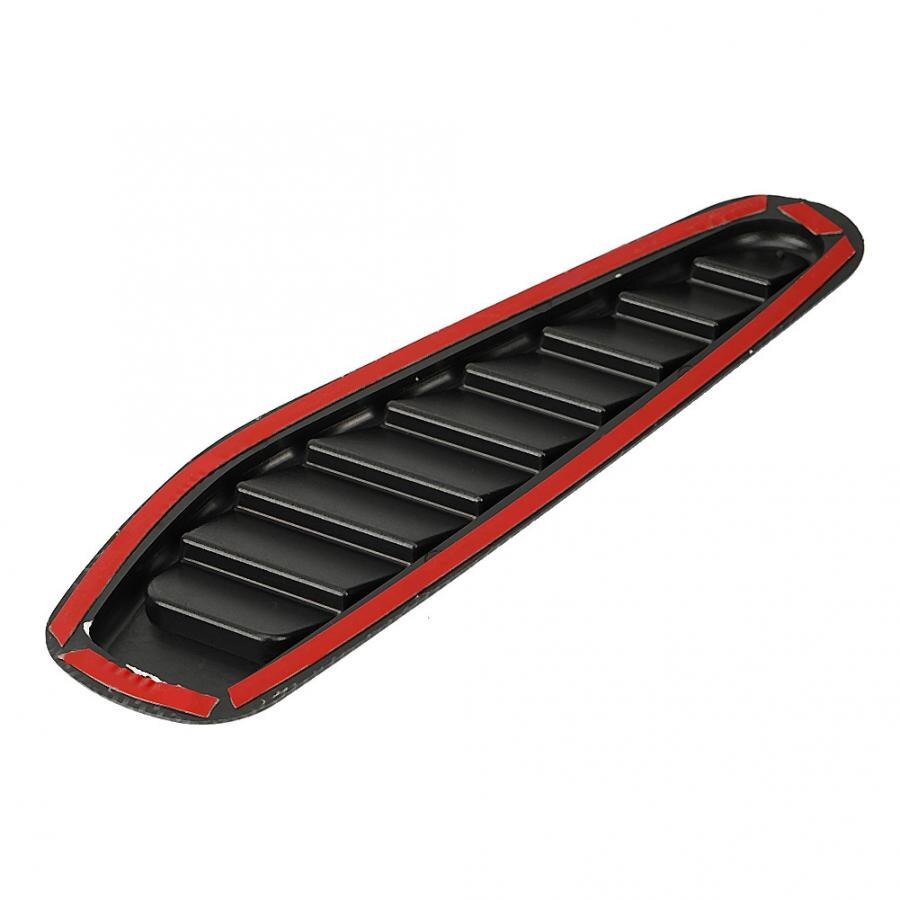 2pcs Carbon Fiber Style Car Air Flow Intake Decorative Scoop Bonnet Vent Hood Cover Hood Scoop
