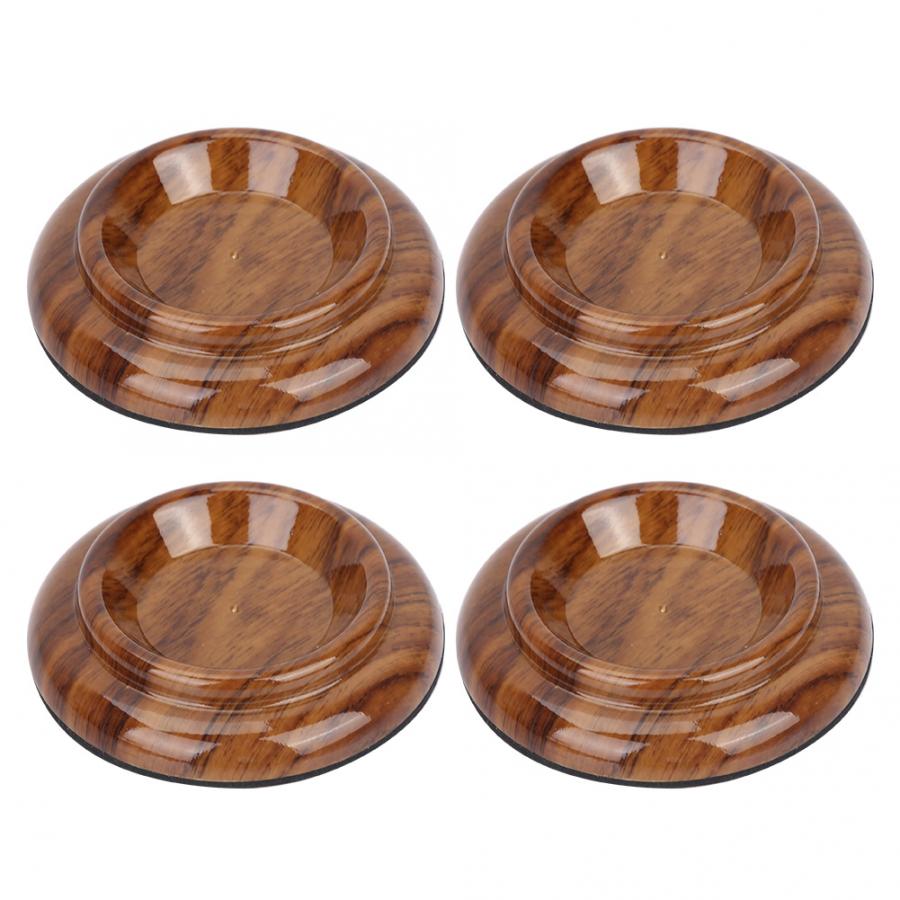 4 stuks Houten Piano Caster Cups Anti-slip Ronde Cup Grand Piano Matten Piano Voet Pads Toetsenbord Instrument Accessoires