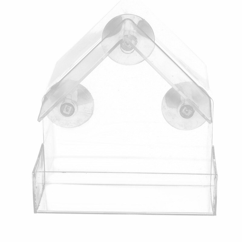 Pet Acrylic material Pet Bird feeder Clear Window Squirrel Proof Bird Feeder Window bird feeders AB: A