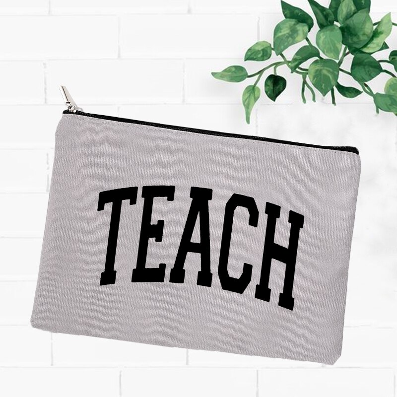 Beste Leraar Potlood Pen Case School Pencilcase Briefpapier Leveringen Zak Reizen Toilettas Organizer Make Tassen Portemonnee Leraren: W15947-TBGY-D