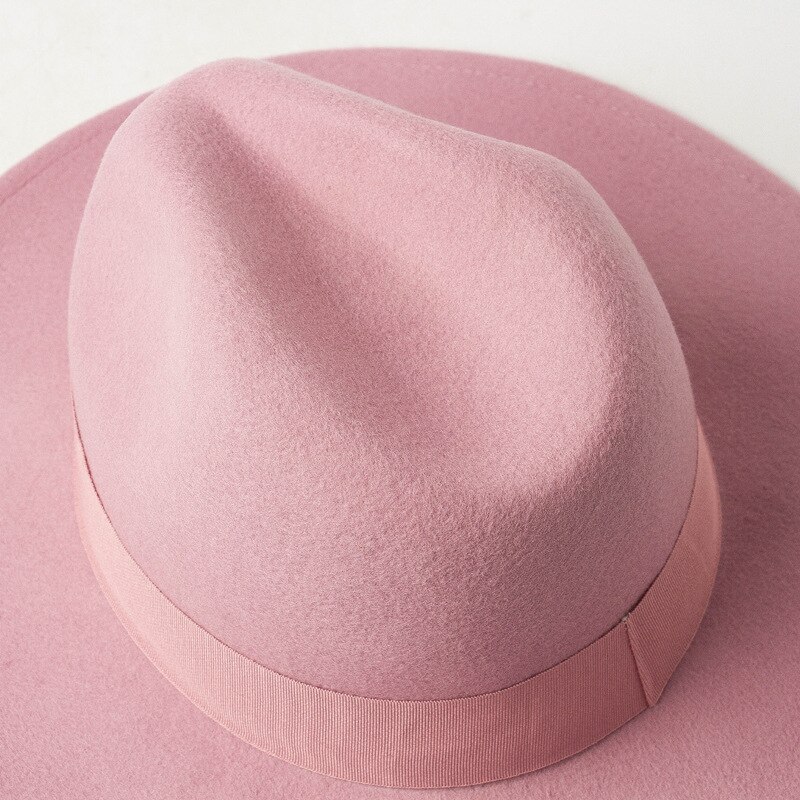 Uspop Vrouwen Wol Hoed Geweven Wol Fedora Hoed Casual Mode Multi-color Lint Wol Jazz Hoeden