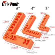 Niceyard 3 " 4 " 6 "snekring rett vinkel linjal assistere posisjoneringsverktøy rett vinkel locator vinkel måleinstrument firkant linjal