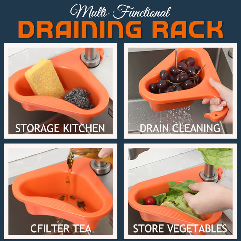 Dreieckige Waschbecken Sieb Drain Küche Korb Saugnapf Waschbecken Filter Regal Obst Gemüse Abtropffläche Schwamm Rack Storage Tool