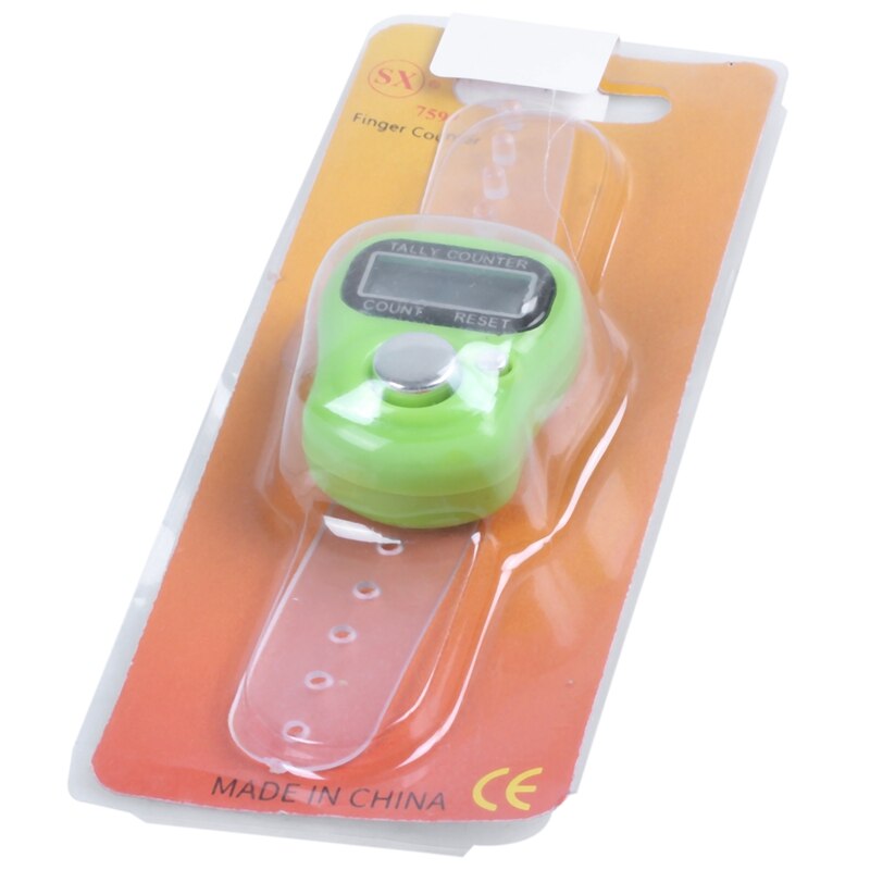 Green Plastic Case 5 Digit LCD Electronic Finger Counter Hand Tally