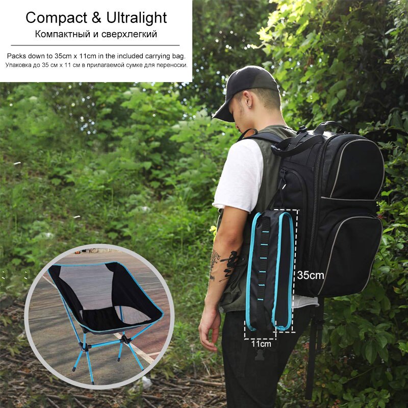 Camping Ultraleicht Klappstuhl Angeln draussen BBQ Wandern Stuhl Picknick Stuhl Werkzeuge Reise Faltbare Strand Sitz Stuhl
