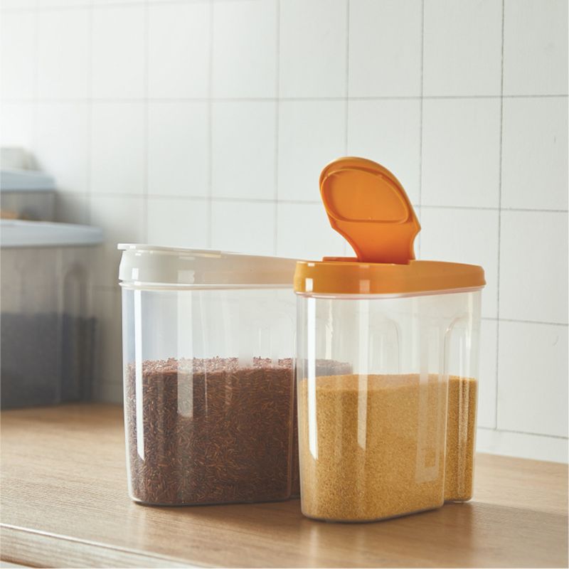 1.8L/2.5L Cereals Storage Container Airtight Plastic Kitchen Food Seal Pot Cereal Grain Bean Rice Snacks Box Canister Jar