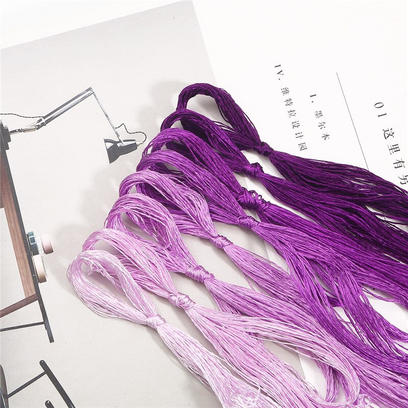 20m/pcs Silk Embroidery 100% Silk Thread Spiraea Embroide Silk Thread Small Sticks Of Hand Embroidery Embroider Cross Stitch: Purple