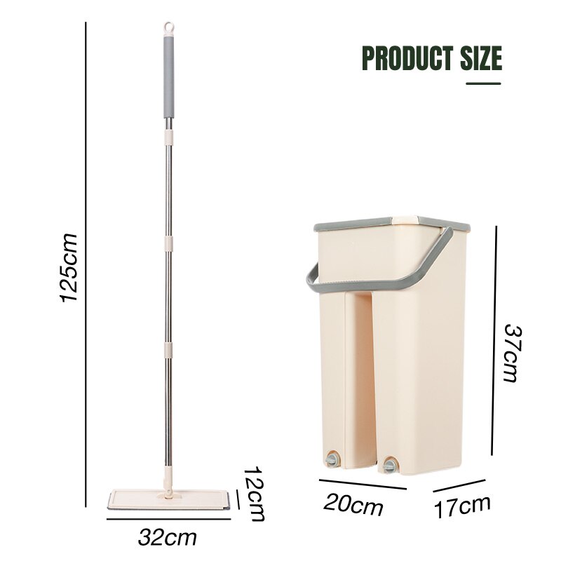 Nettoyage de sol vadrouille main libre essoreuse vadrouille auto-humide et système de nettoyage nettoyage à sec microfibre vadrouille pour plancher de lavage