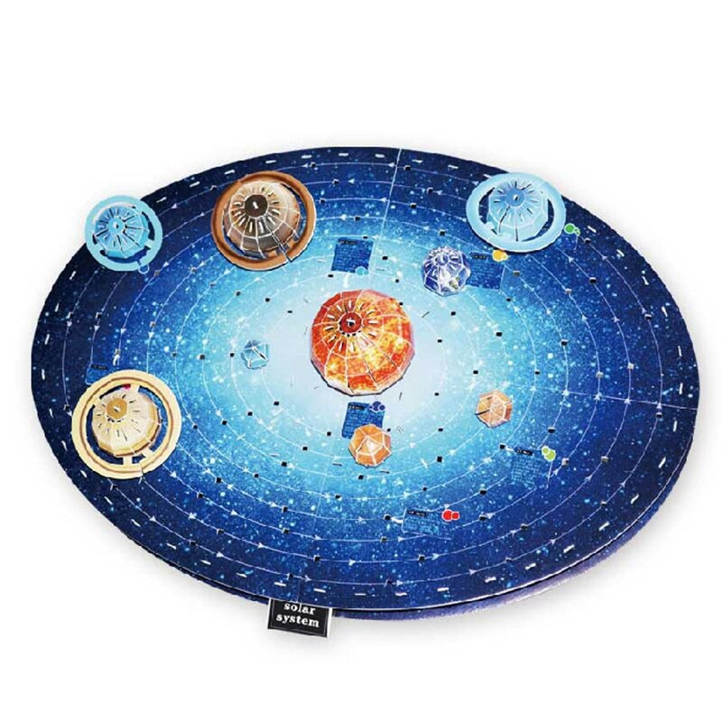 Planeten Kaart 3D Puzzel Papier Model Astronomie Leren Speelgoed Voor Kinderen Educatieve Diy Solar Systeem Cognitie Puzzels