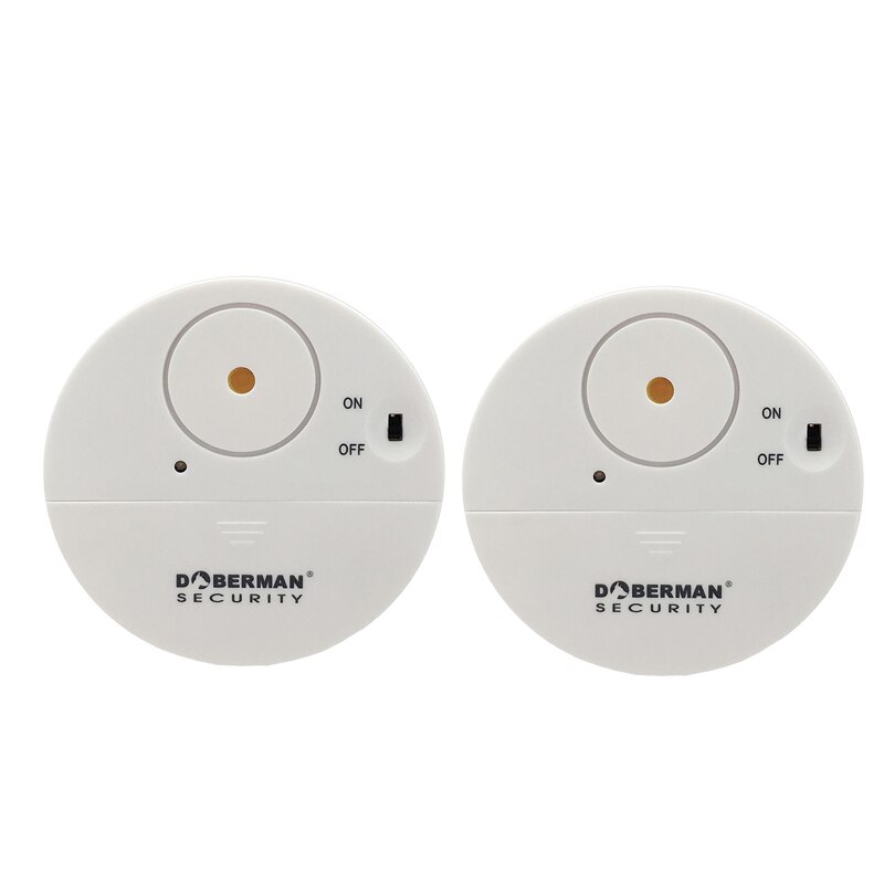 Wireless Ultra-slim Door Window Vibration Sensor Alarm Alert Detector Defender Doberman SE-0106: 2pcs white