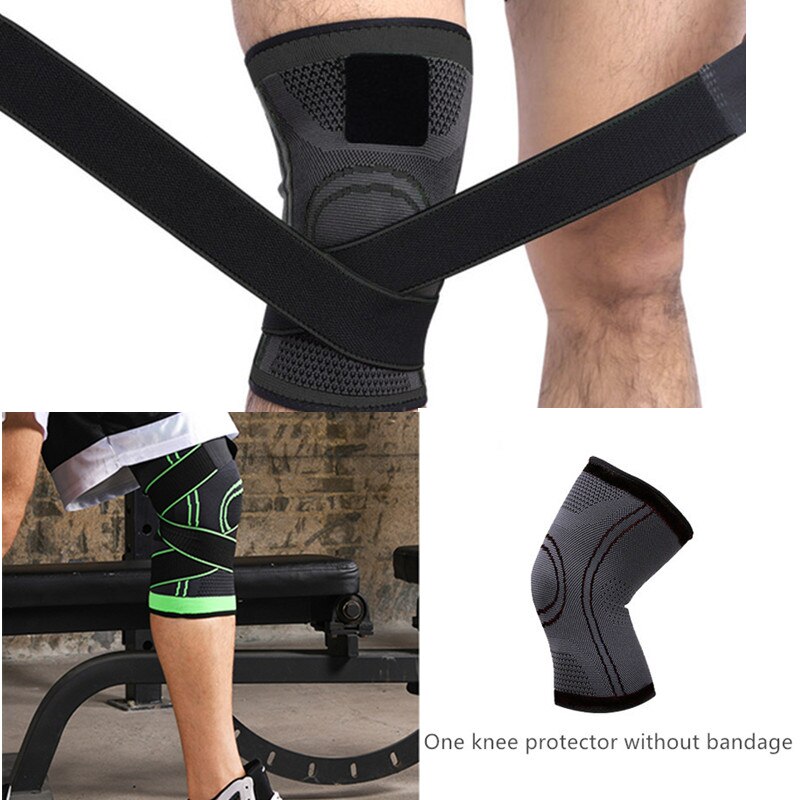 Ginocchiere elastiche 1 PC Nylon sport Fitness ginocchiera attrezzi Fitness Patella Brace Running basket pallavolo supporto